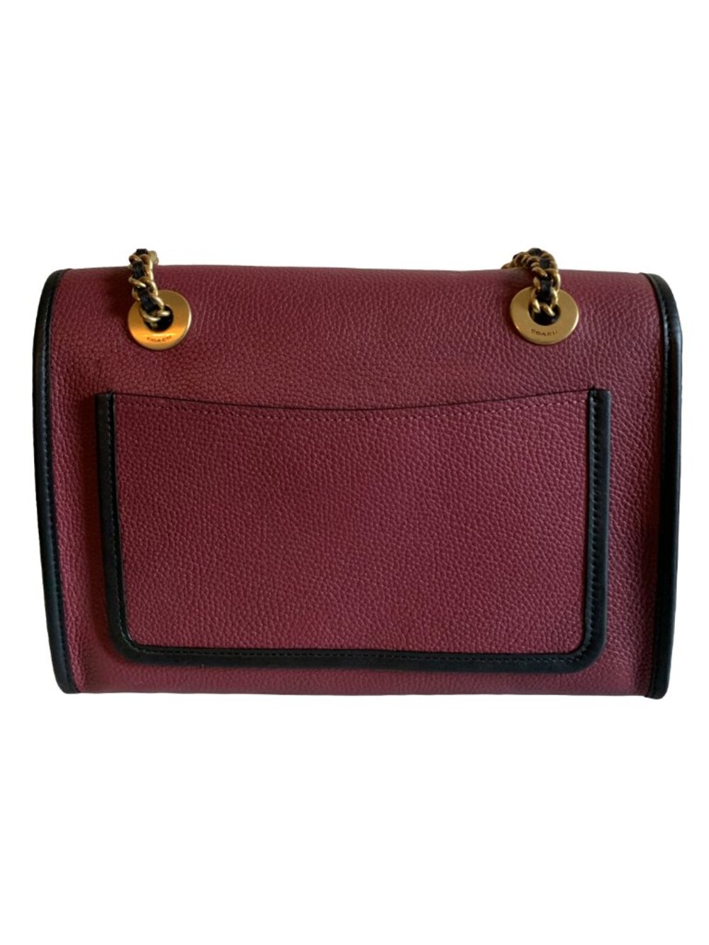 NWT COACH Peacock Colorblock Multi Parker Leather Shoulder Bag w. Chain Strap - Picture 11 of 13